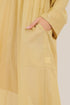 Long Doubleface dress in metallic cotton voile.